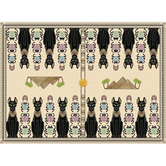 Fabric botanic backgammon games board from DoodleCraft Design