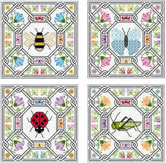 Blackwork Embroidery - Botanic Insects