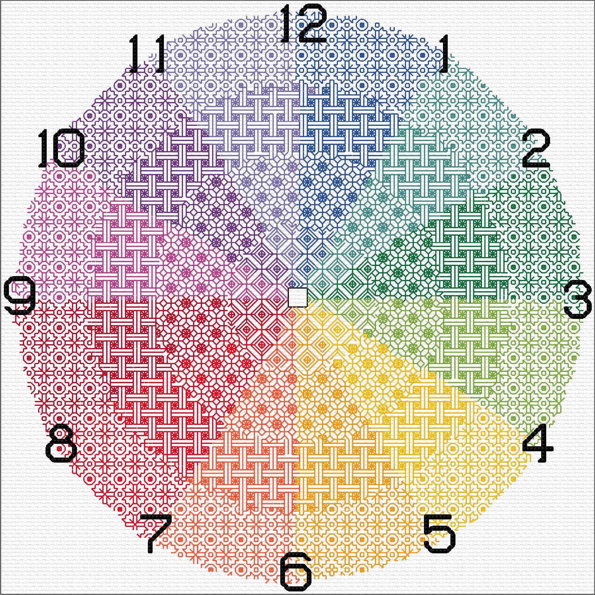 Abstract Color Wheel Clock Colour Wheel Clock
