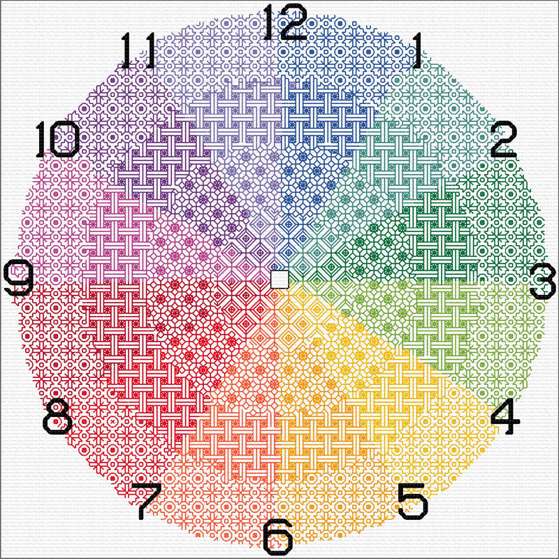 Colour Wheel Clock Face