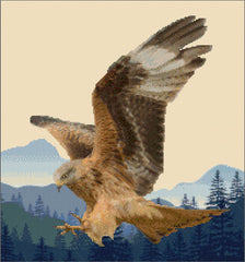 Cross stitch Red Kite