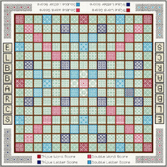 Stitched Games Board  - Elbbarcs (a version of Scrabble)