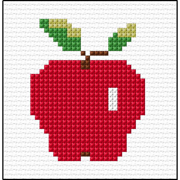 Cross stitch Apple Childrens Starter Kit