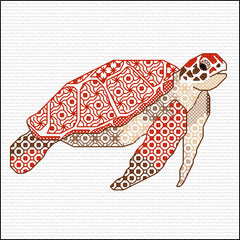 Blackwork Cushion cover kit using Paint-box threads from DoodleCraft Design