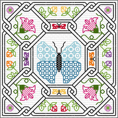 Blackwork Embroidery - Botanic Insects