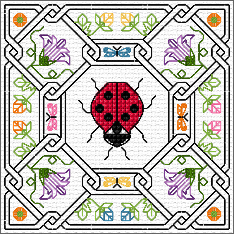 Blackwork Embroidery - Botanic Insects