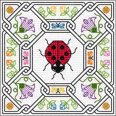 Blackwork Embroidery - Botanic Insects