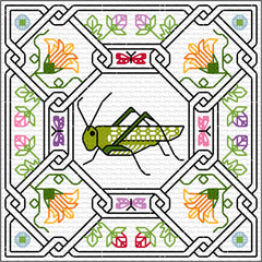 Blackwork Embroidery - Botanic Insects