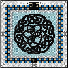 Cribbage Style Games Board kit - Celtic Design created in counted cross stitch and blackwork from DoodleCraft Design