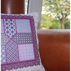 Blackwork Cushion cover kit using Paint-box threads from DoodleCraft Design