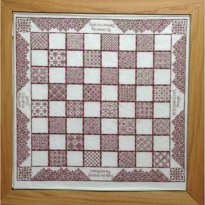 Stitch your own Chessboard in DMC Coloris threads from DoodleCraft Design
