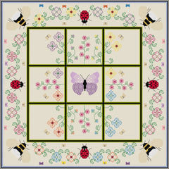 Stitched Three in a Row - Bees & Ladybirds from DoodleCraft Design