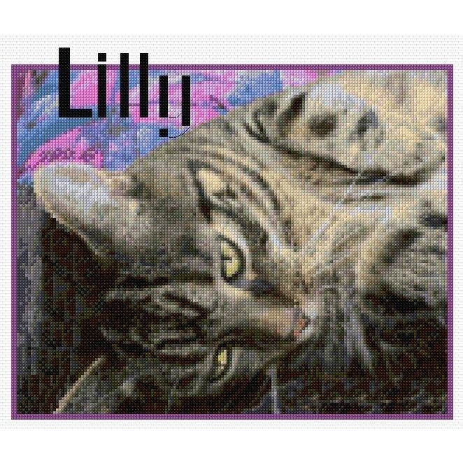 Example of Bespoke Design - Lilly the Tabby cat from DoodleCraft Design