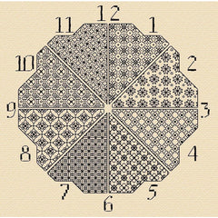 Stitch a Clock - a design using DMC Coloris threads
