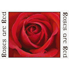 Counted Cross stitch Red Rose from DoodleCraft Design