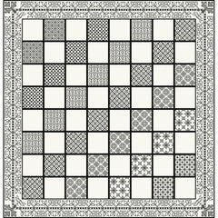 Stitched Chessboard in black from DoodleCraft Design