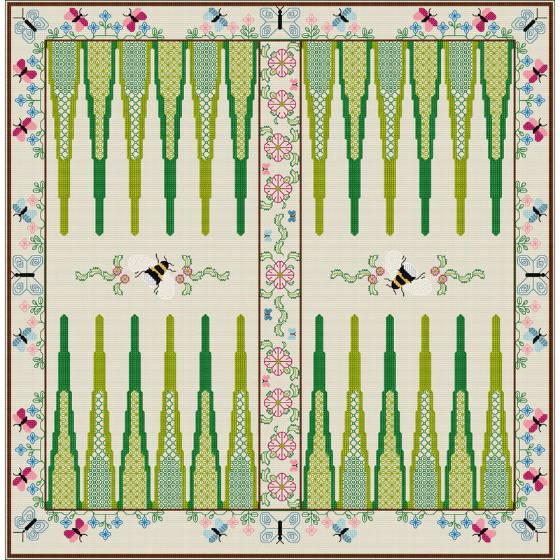 Botanic themed Backgammon Board from DoodleCraft Gifts