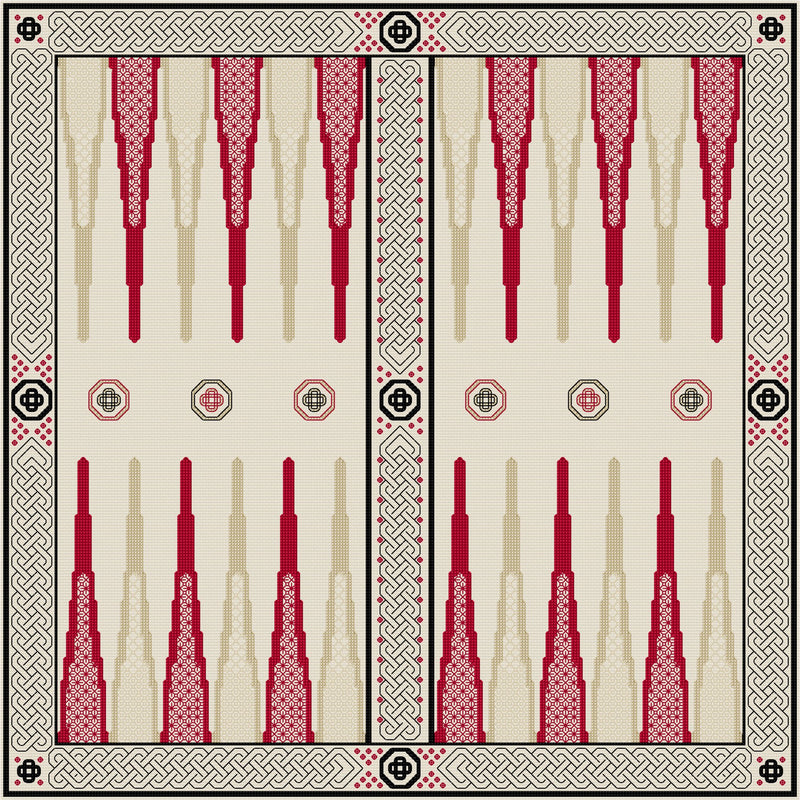 Celtic themed Backgammon Board from DoodleCraft Gifts