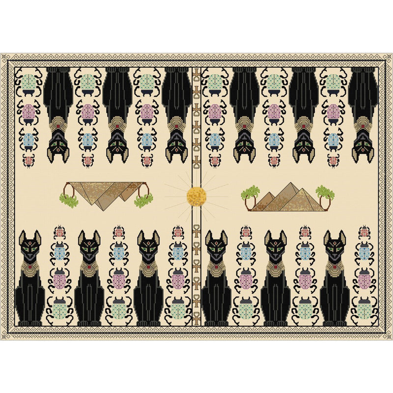 Egyptian themed Backgammon board from DoodleCraft Gifts