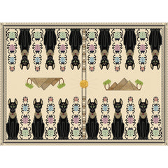 Backgammon Board - Egyptian Design created in cross stitch and blackwork from DoodleCraft Design