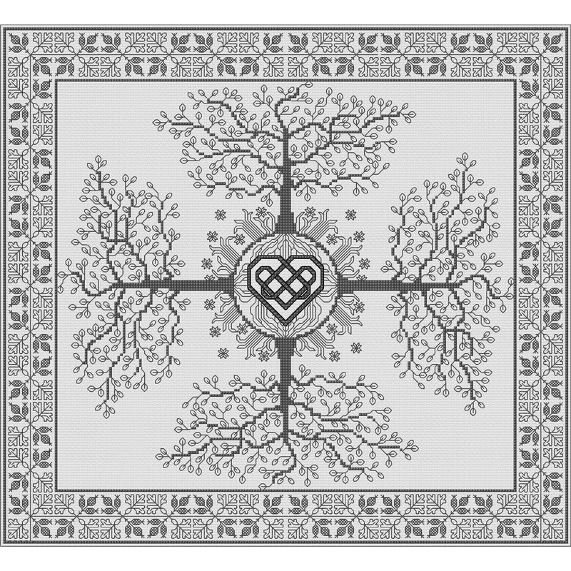 The third design in the 'Elements in Blackwork' Collection from DoodleCraft Design