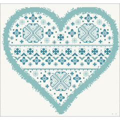 Heart Cushion stitched in cross stitch from DoodleCraft Design