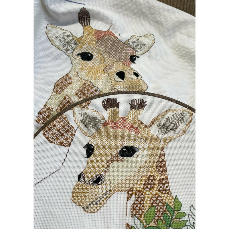 Blackwork Embroidery - Giraffe