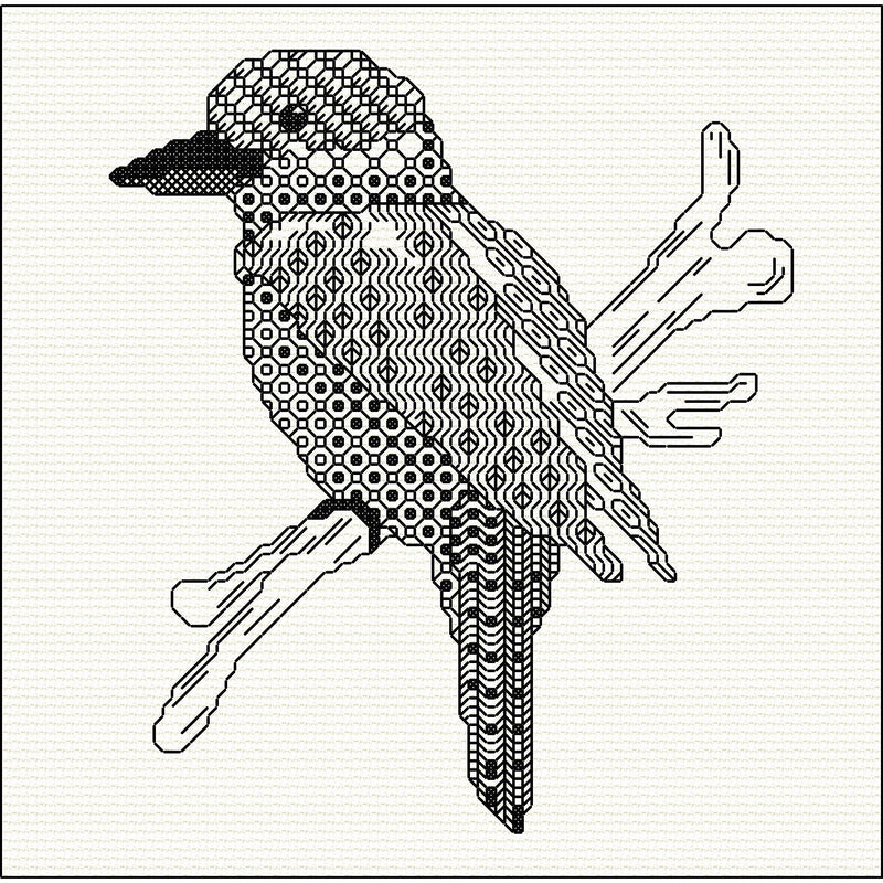 Stitched design of a Kookaburra from DoodleCraft Design