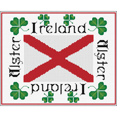 Cross stitch design using Northern Ireland Flag from DoodleCraft Design