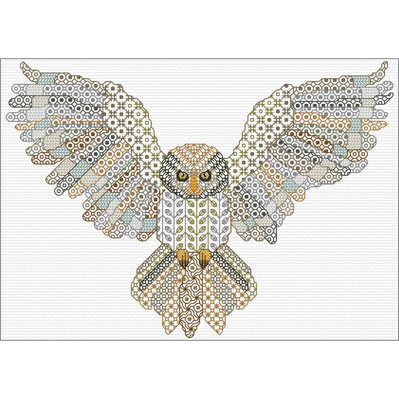 Blackwork Embroidery - Golden Eagle