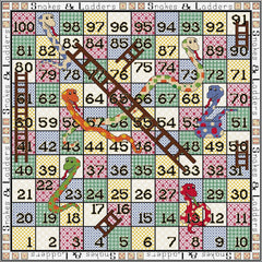 Traditional Snakes & Ladders board from DoodleCraft Design
