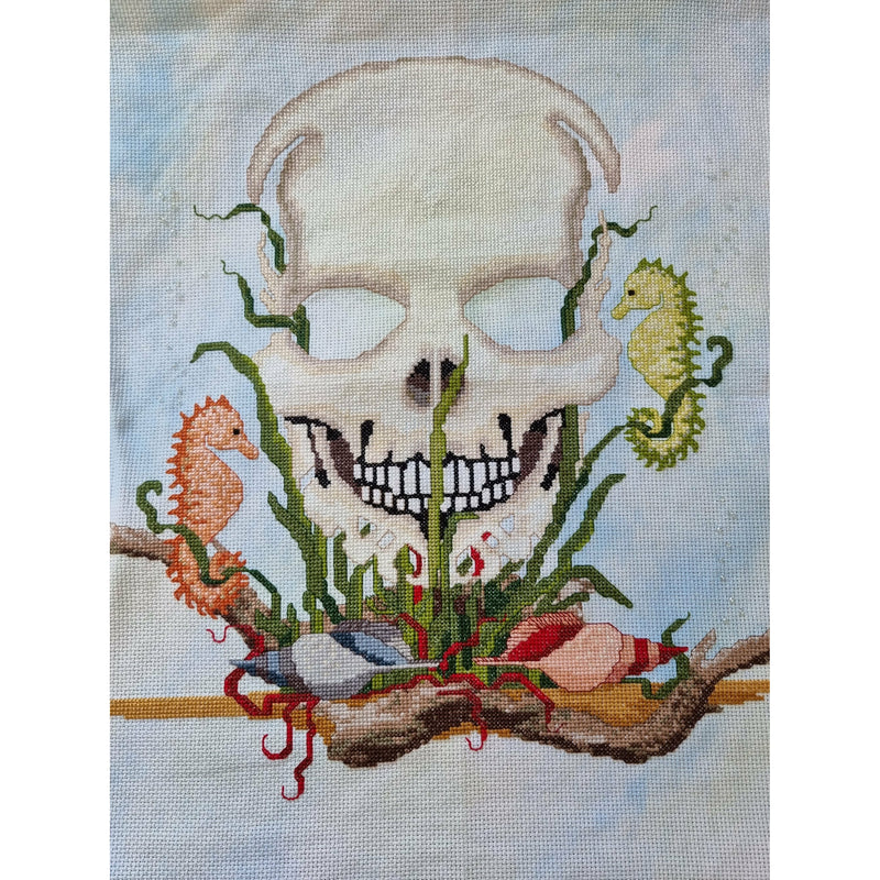 Underwater Skull Cross stitch Embroidery