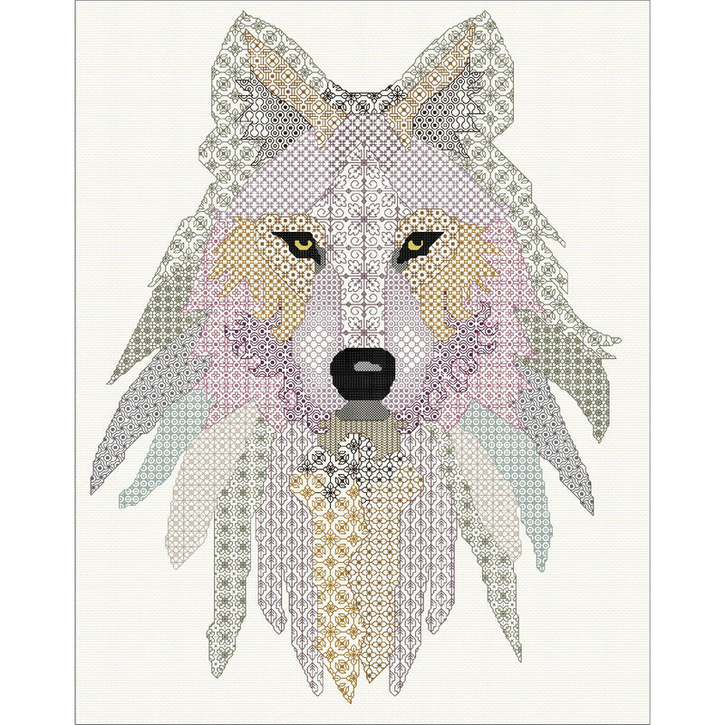 Blackwork embroidery - Wolf | DoodleCraft Design | DoodleCraft Design blackwork-embroidery-wolf-doodlecraft-design-doodlecraft-design