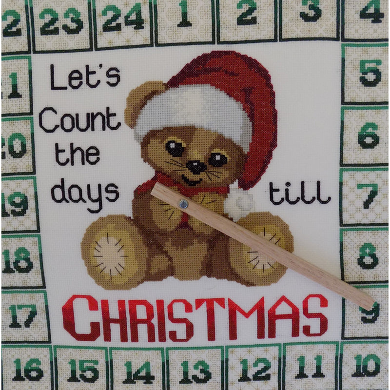 Advent Clock - Let's count the days till Christmas cross stitch kit from DoodleCraft Design