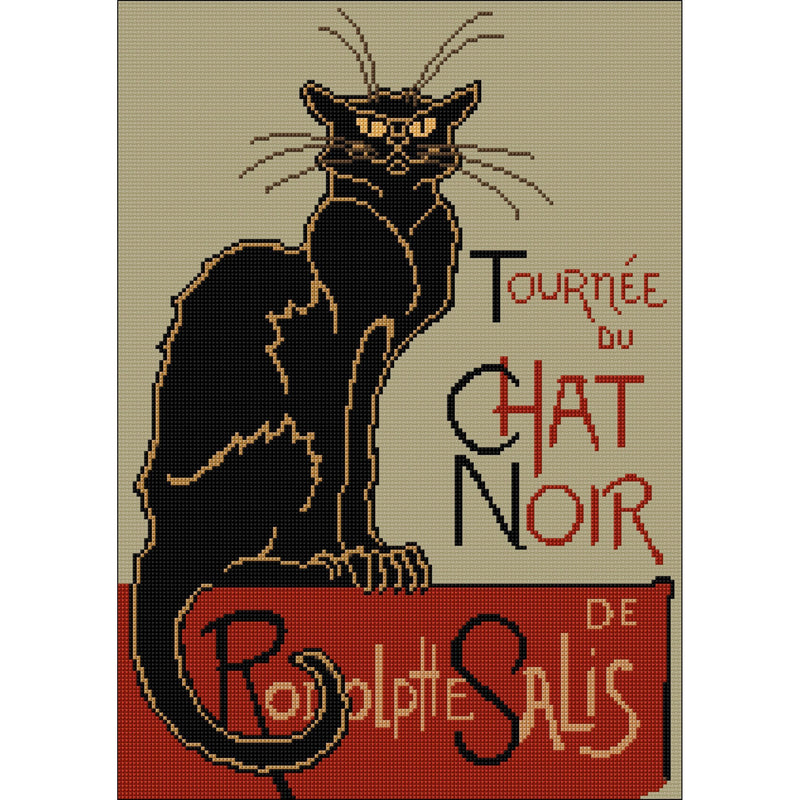 Cross stitch Le Chat Noir from DoodleCraft Design