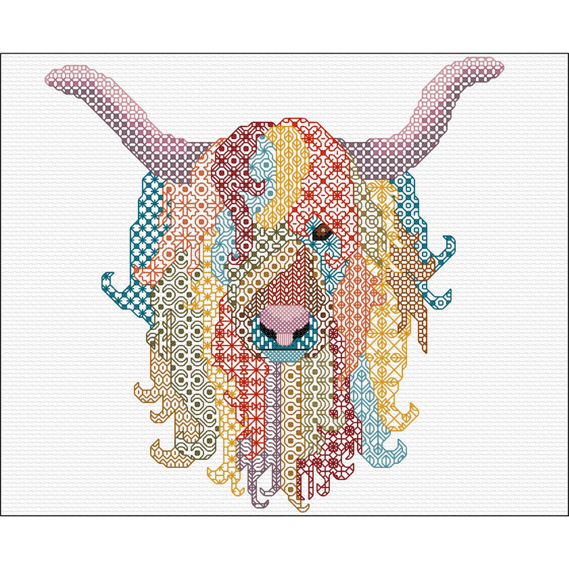 Blackwork embroidery horse from DoodleCraft Design